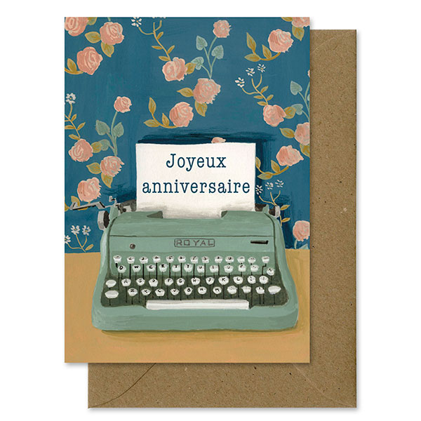 Carte anniversaire avec enveloppe